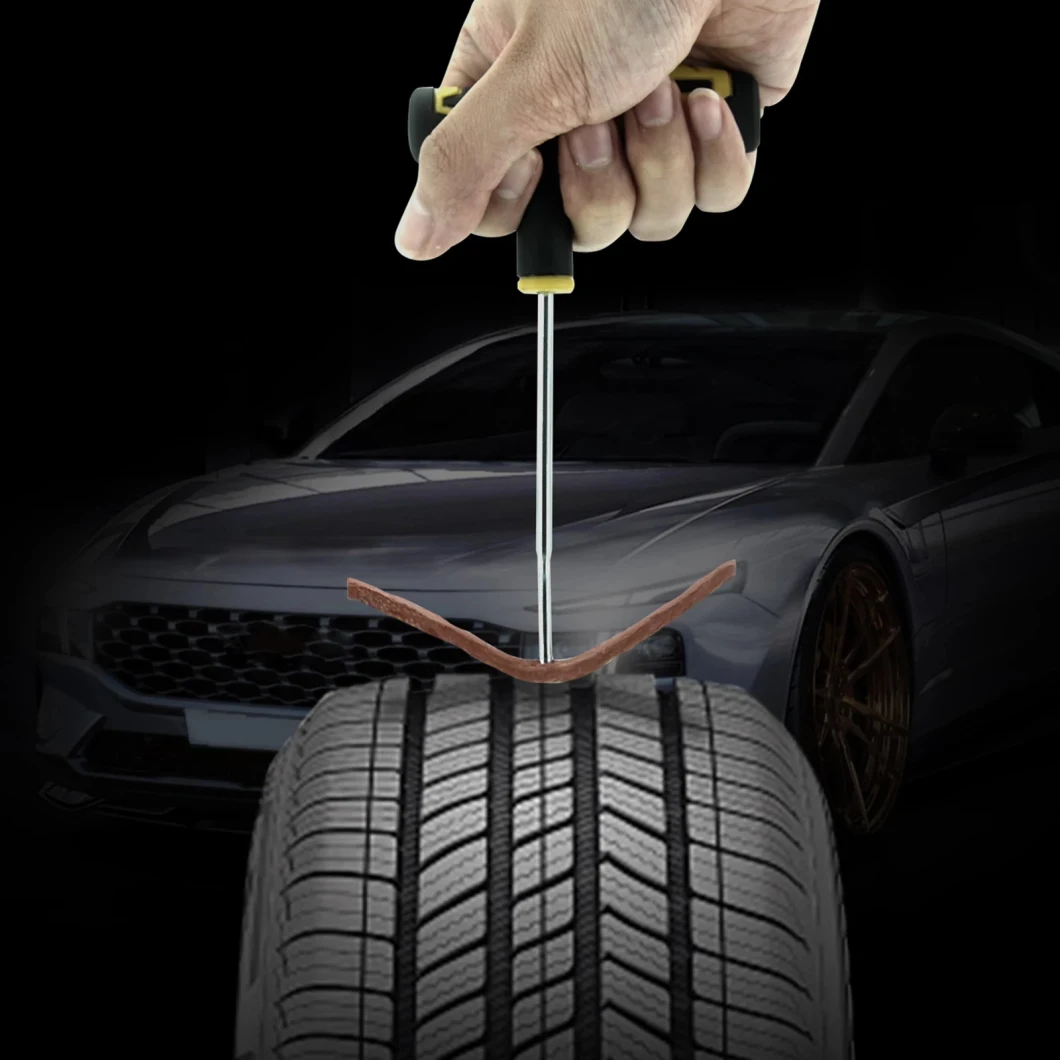 Car Tire Repair Tool Kit W/ EVA Storage Case Studding Tool Set Auto Bike Puncture Plug Garage Needle Nose Pliers Car Accessories