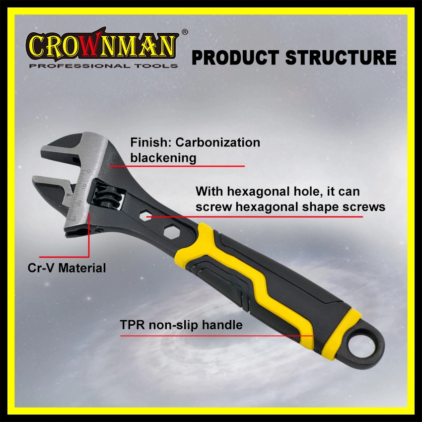Crownman Maintenance Tool, 8"/10"/12" CRV Material Adjustable Wrench