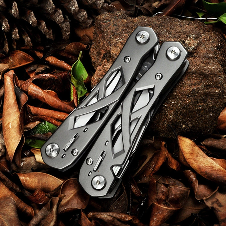 Hot Selling 12 In1 Stainless Steel Blade Outdoor Survival Rescue Pliers Camping Multitool Pliers with Safety Locking