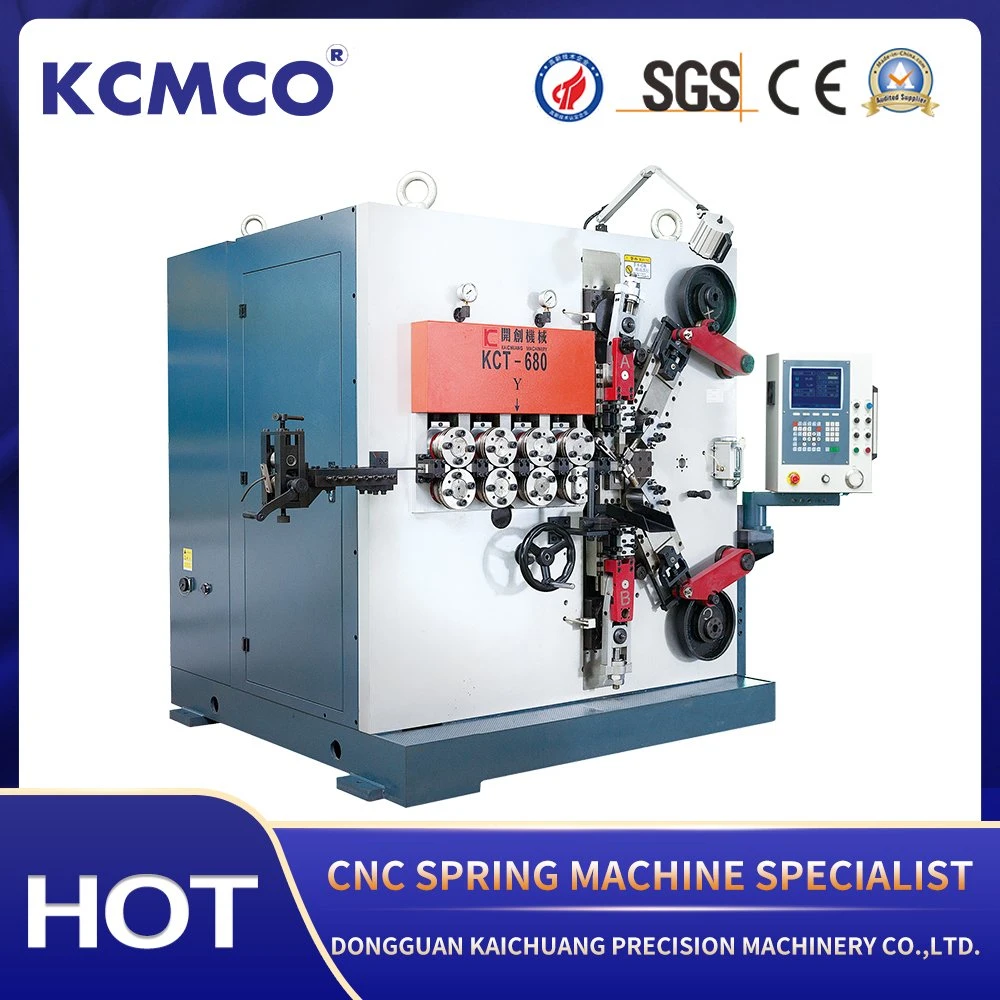 TOP 3 CNC Spring Machine Supplier KCT-680 6 Axis Camless Sprng Making Machine for 3.0-8.0mm automatic wire diameter with CE SGS certification