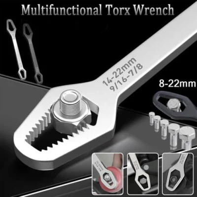 8–22 mm Universal-Torx-Schraubenschlüssel, selbstspannend, verstellbarer Brillenschlüssel, Brett, Doppelkopf-Torx-Schraubenschlüssel, Handwerkzeuge für die Fabrik