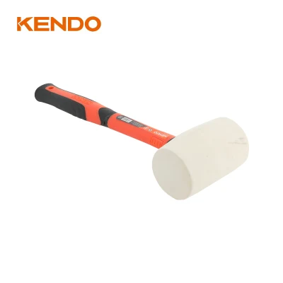 Der weiße Kendo-Gummihammer mit rutschfestem Gummigriff ist ein direkt integriertes Teil des Griffs, das sich nie lösen kann