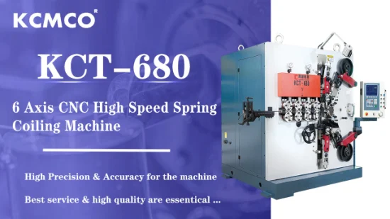 TOP 3 CNC-Federmaschinenlieferant KCT-680 6-Achsen-Federherstellungsmaschine ohne Nocken für 3,0–8,0 mm automatischen Drahtdurchmesser mit CE-SGS-Zertifizierung